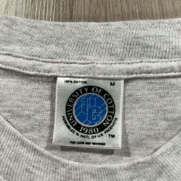 Vintage Youngstown State Penguins T-Shirt Men Medium College Single Stitch Gray‎ - Picture 2 of 9